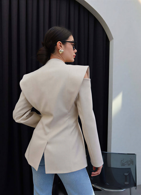 Krem eleganten blejzer Celine