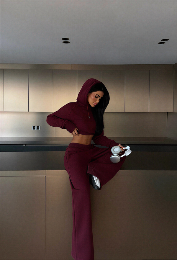 Bordo sportsko-elegantni komplet Stella