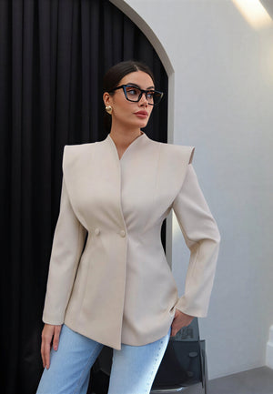 Krem eleganten blejzer Celine