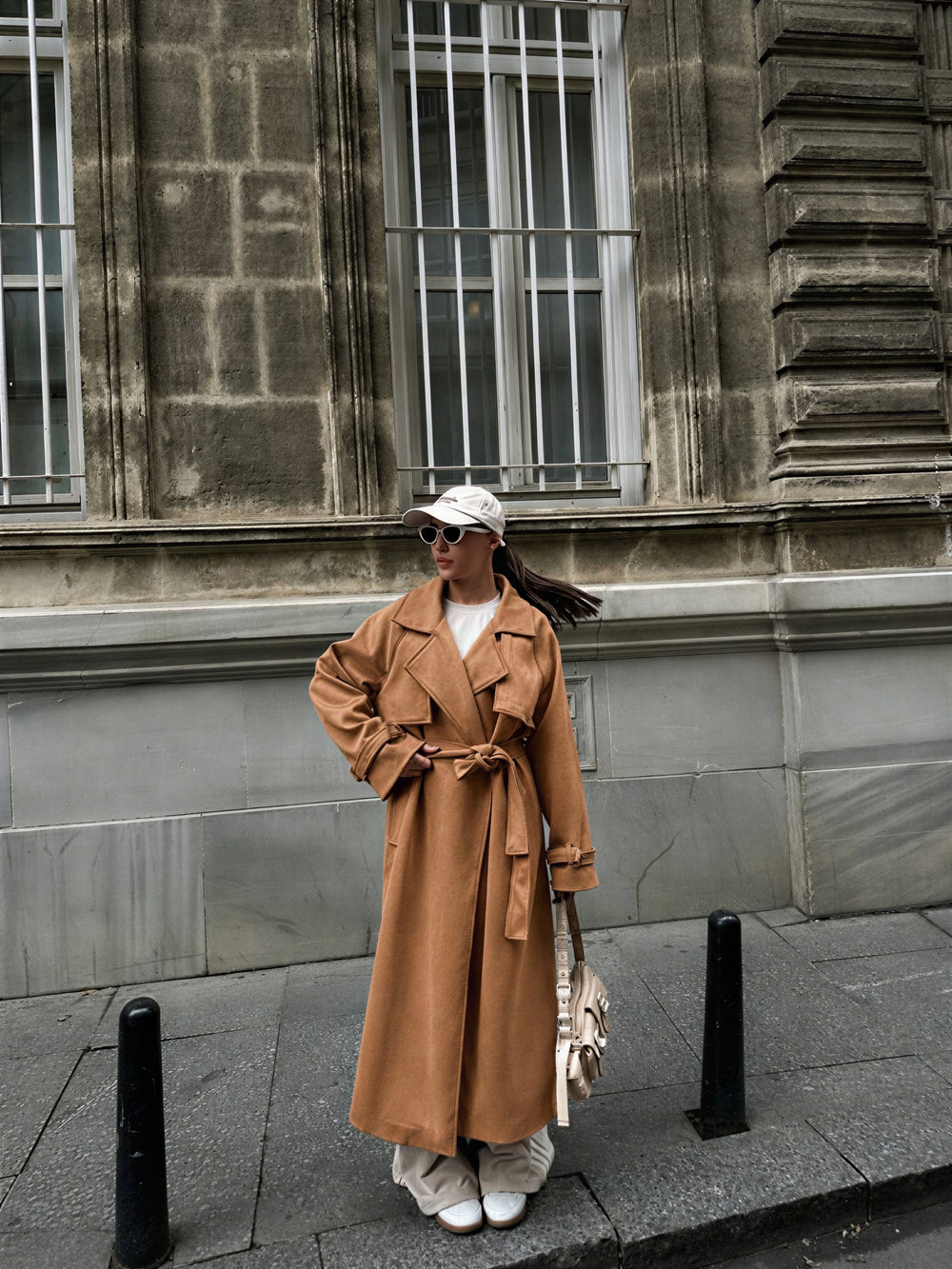 Sienna long camel coat
