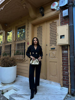 Temno moder eleganten komplet Chloe