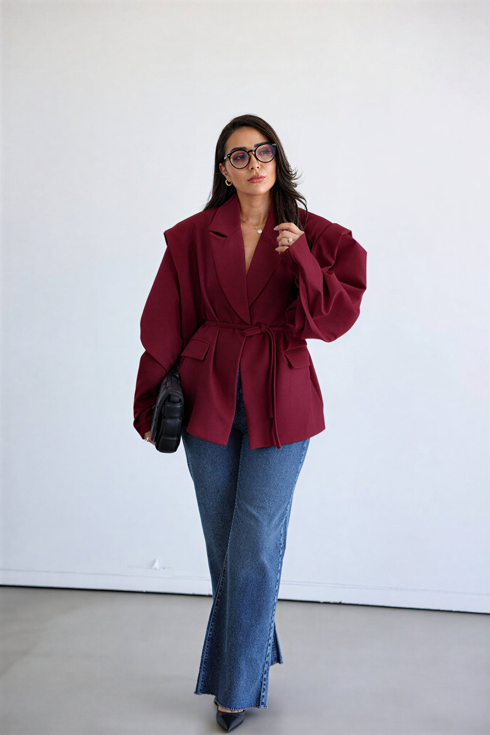 Bordo eleganten blejzer Vivienne