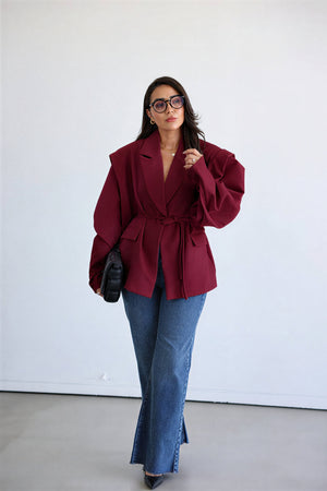Bordo elegantni blejzer Vivienne