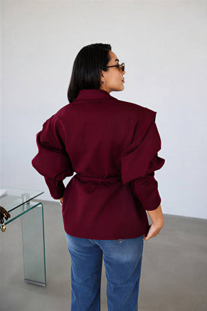 Bordo elegantni blejzer Vivienne