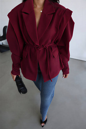 Bordo elegantni blejzer Vivienne