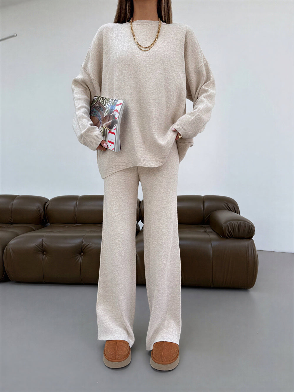 Aria Knitted Set – Beige